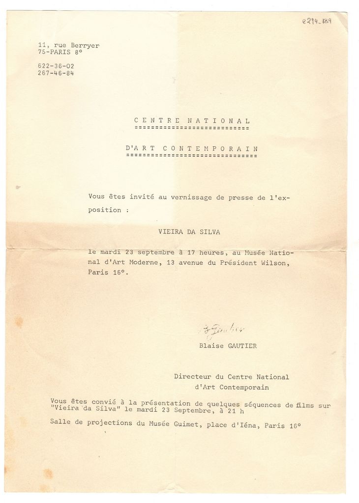 Έκθεση “Vieira Da Silva”