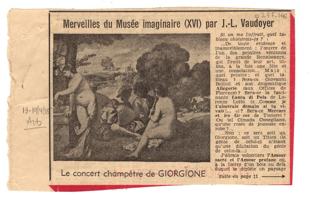 “Merveilles du Musée imaginaire (XVI)”