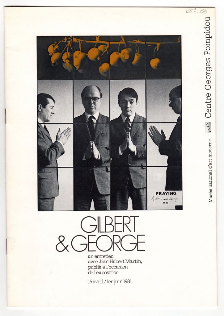 “Gilbert & George un entretien avec Jean-Hubert Martin, publié à l’occasion de l’exposition”