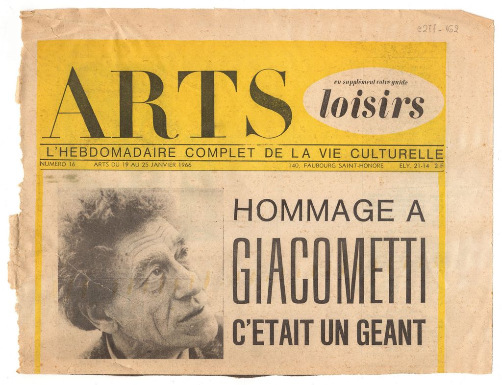 “Hommage à Giacometti c’etait un geant”