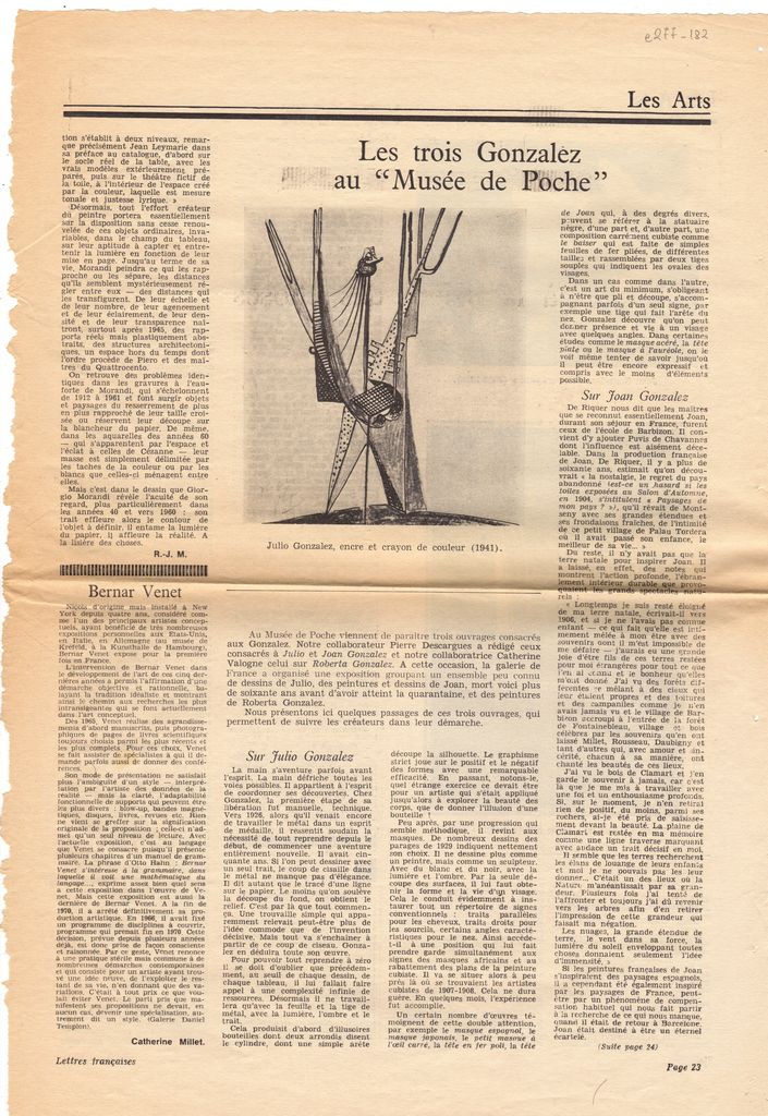 “Les trois Gonzalez au ‘Musée de Poche'”