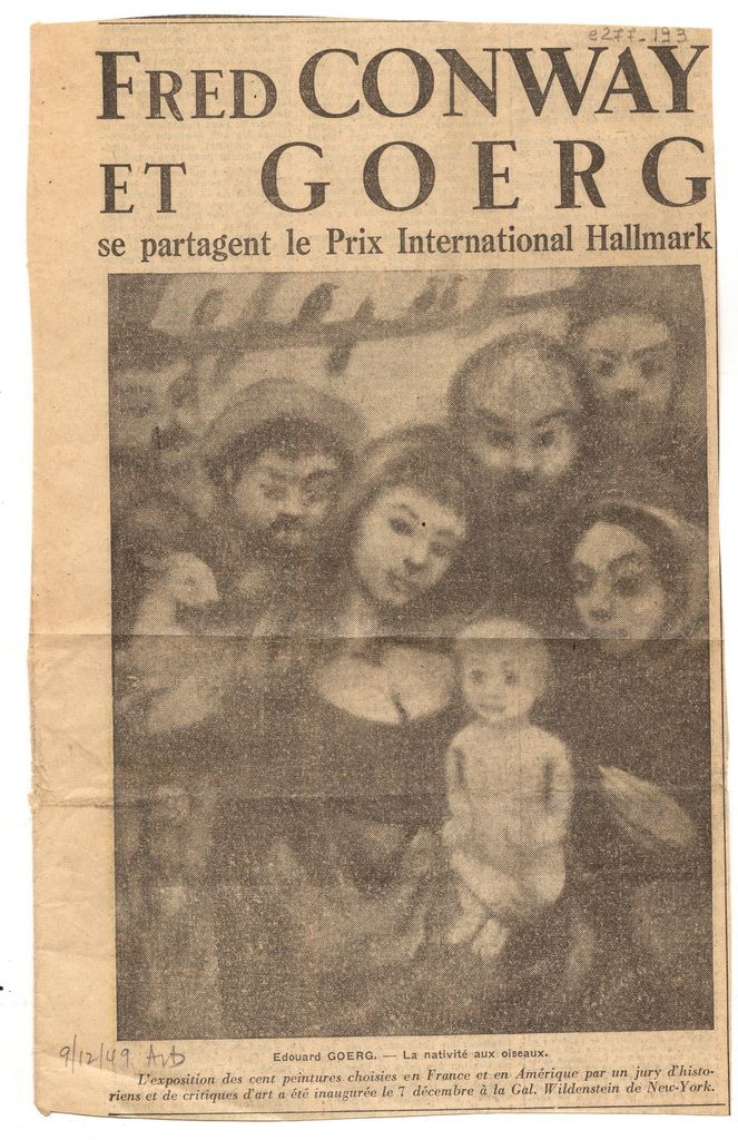 “Fred Conway et Goerg se partagent le Prix International Hallmark”