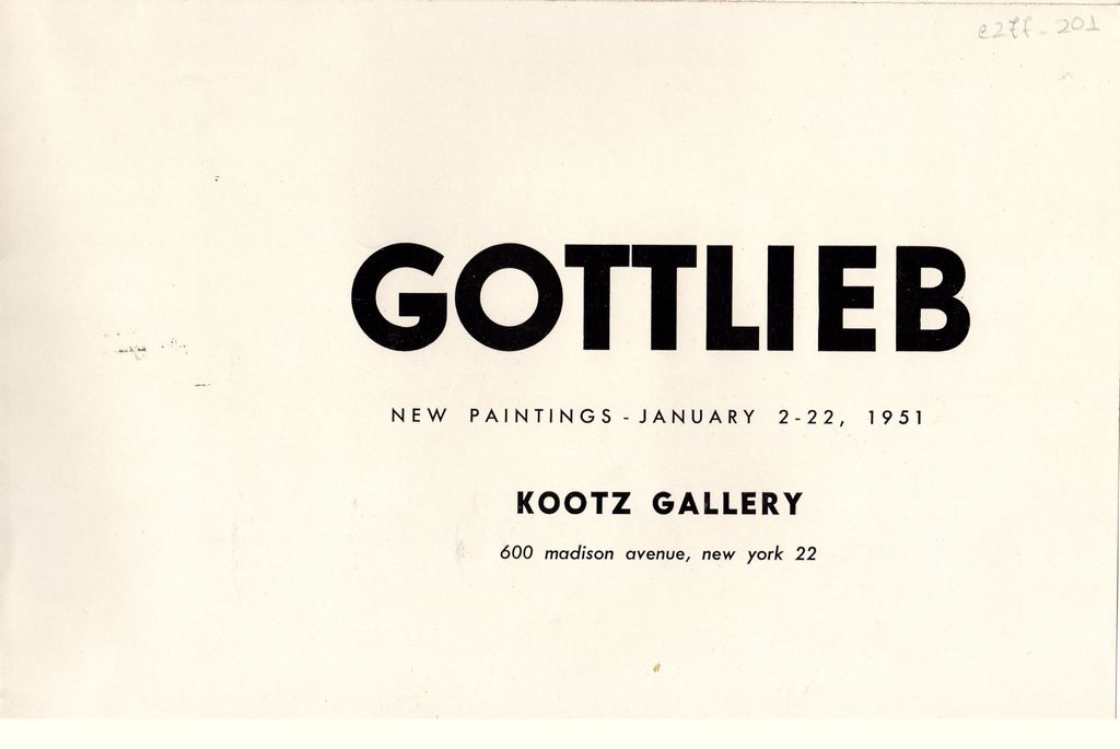 Έκθεση “Gottlieb. New Paintings”