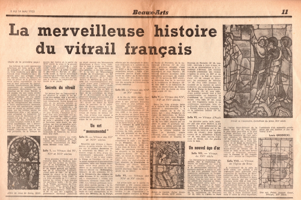 “La merveilleuse histoire du vitrail français”