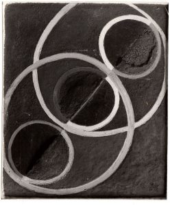 Αναπαραγωγή έργου του R. Delaunay “Relief noir avec des cercles de couleurs”