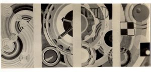 Αναπαραγωγή έργου του R. Delaunay “Projet des reliefs pour le Palais de Ch. de Fers”