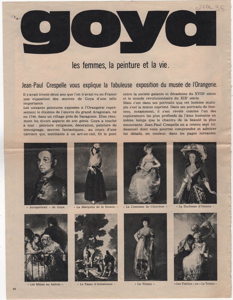 “Goya les femmes, la peinture et la vie”