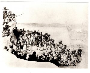 Αναπαραγωγή έργου “Παρέλαση τούρκικου στρατού δίπλα στη θάλασσα”