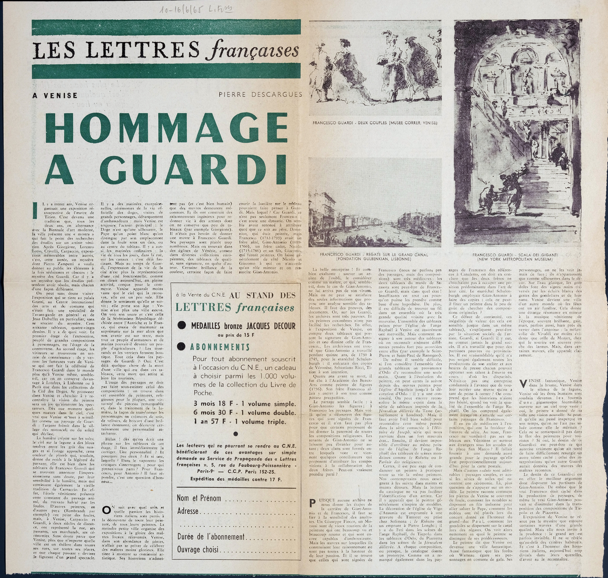 “Hommage à Guardi”