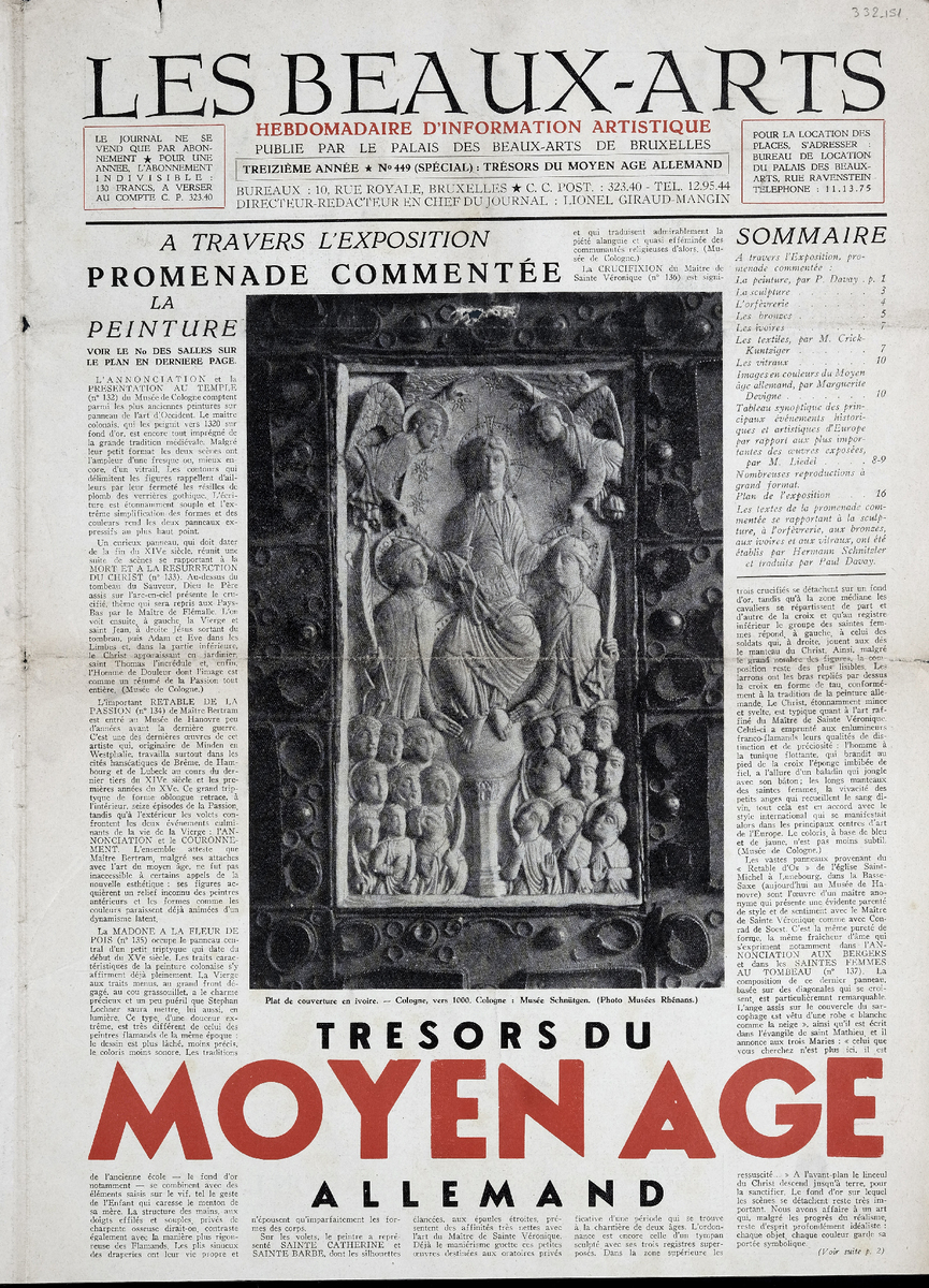 “Trésors du Moyen Âge Allemand. A travers l’ exposition promenade comment?”