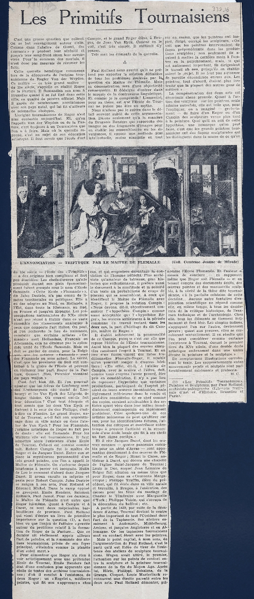 “Les primitifs Tournaisiens”