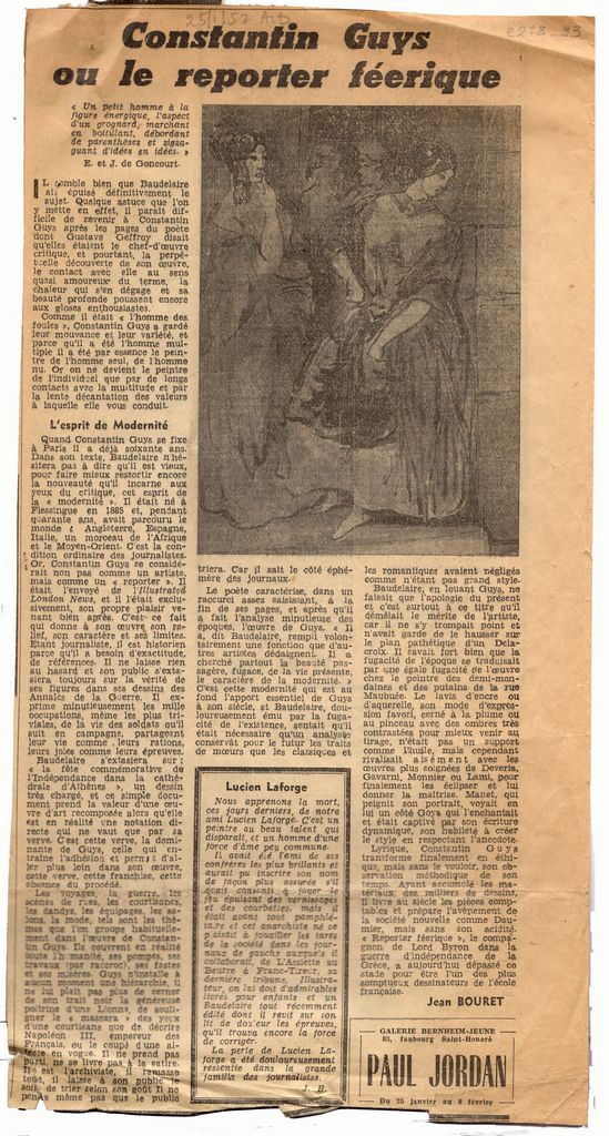 “Constantin Guys ou le reporter féerique”