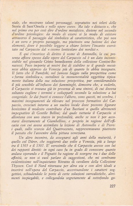 Απόσπασμα άρθρου για τον V. Carpaccio