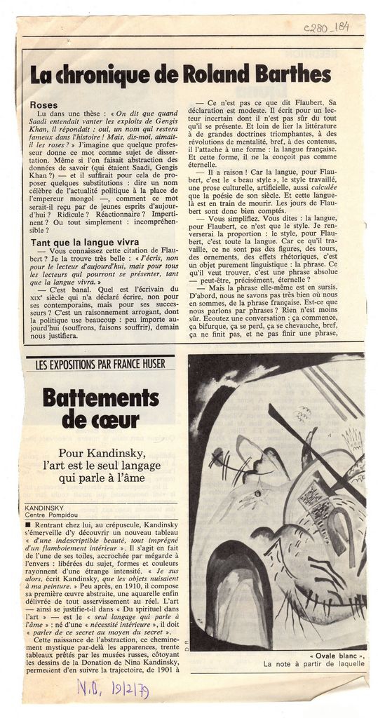 “Battements de coeur”