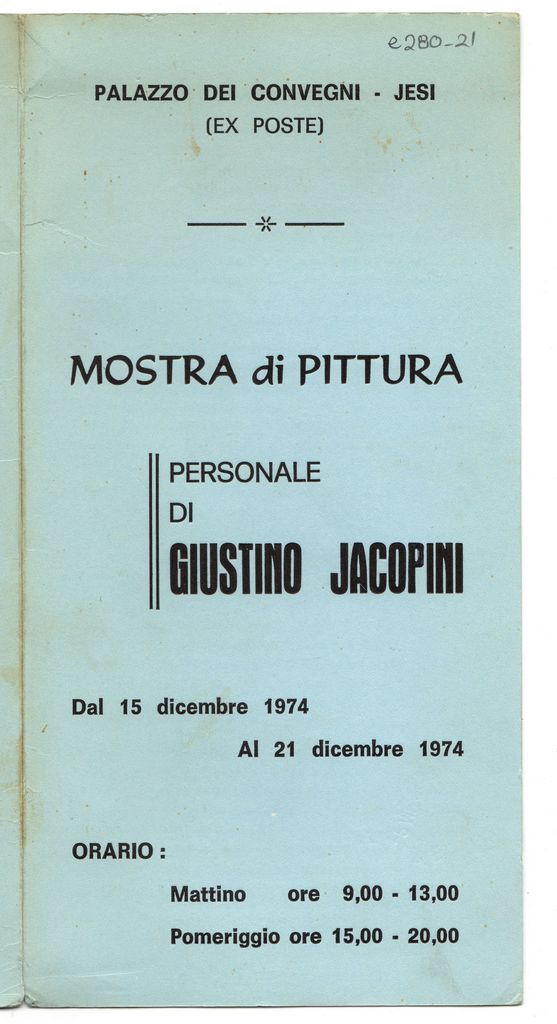 Έκθεση Giustino Jacopini
