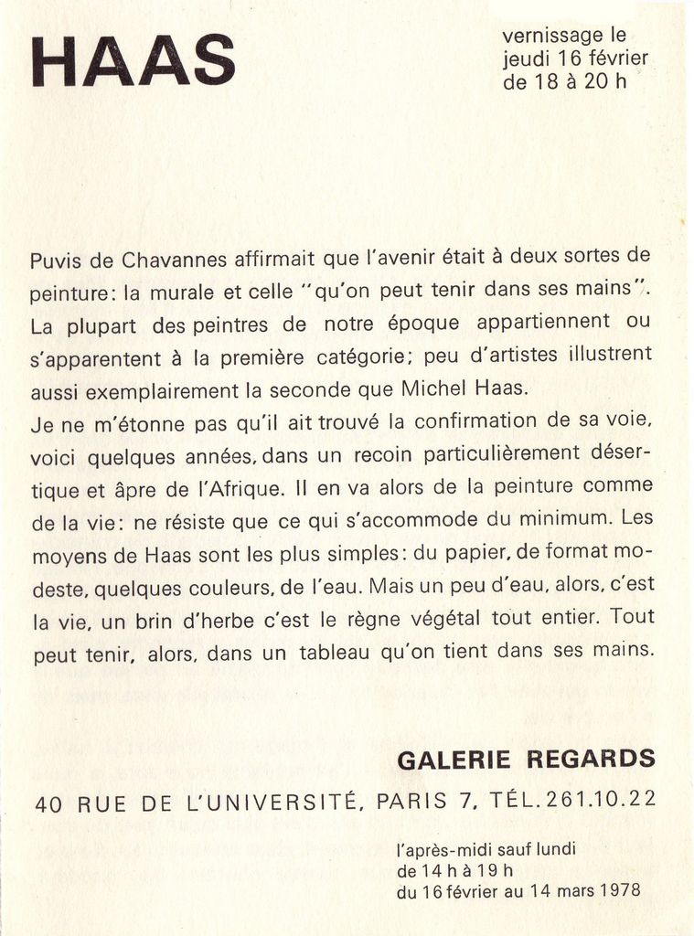 Έκθεση Michel Haas