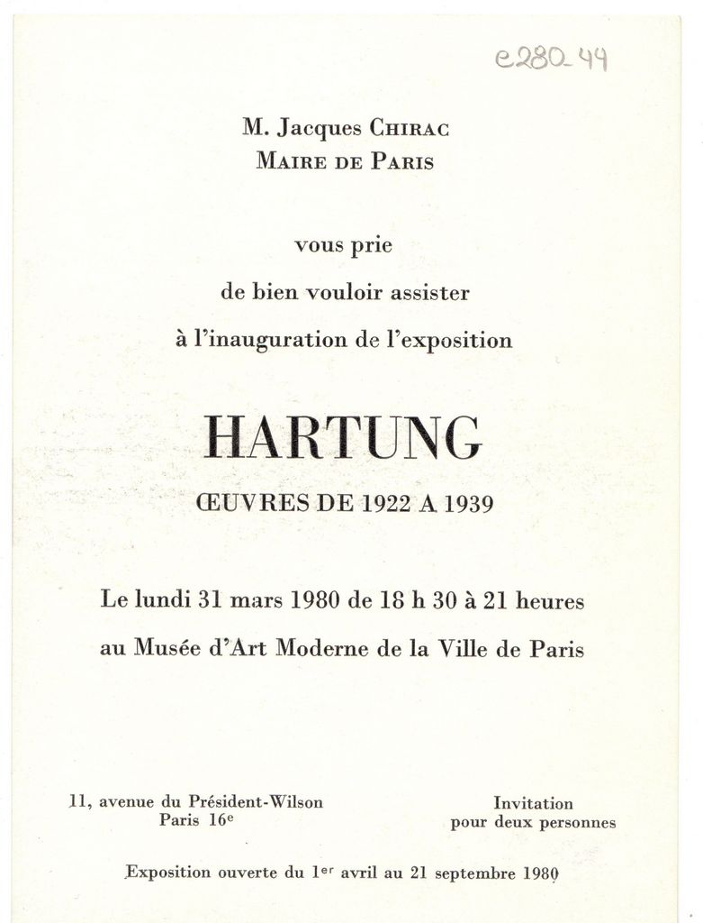Έκθεση Hans Hartung “Oeuvres de 1922 à 1939”
