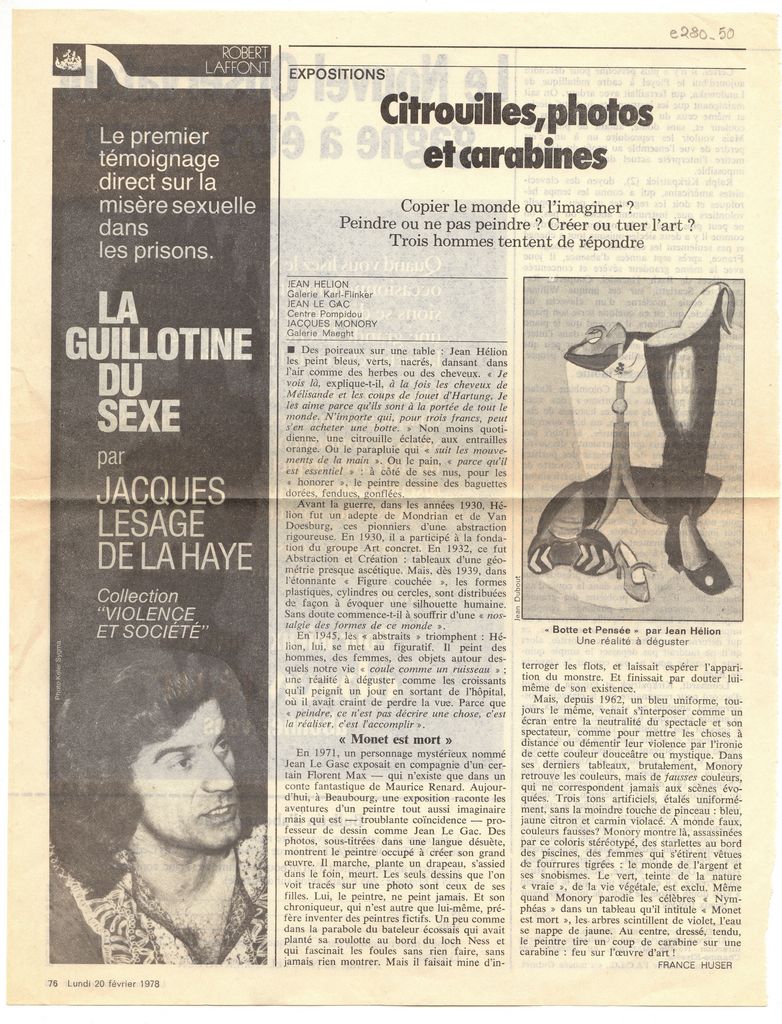 “Citrouilles, photos et carabines”