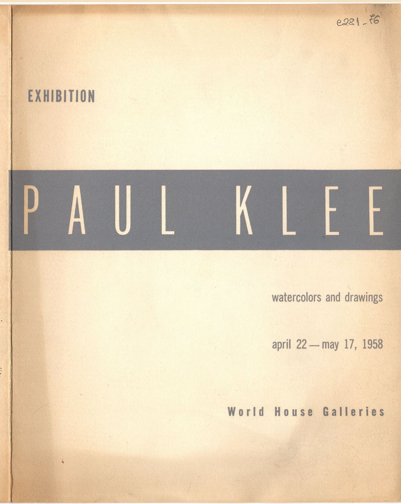 Έκθεση “Paul Klee. Watercolors and drawings”
