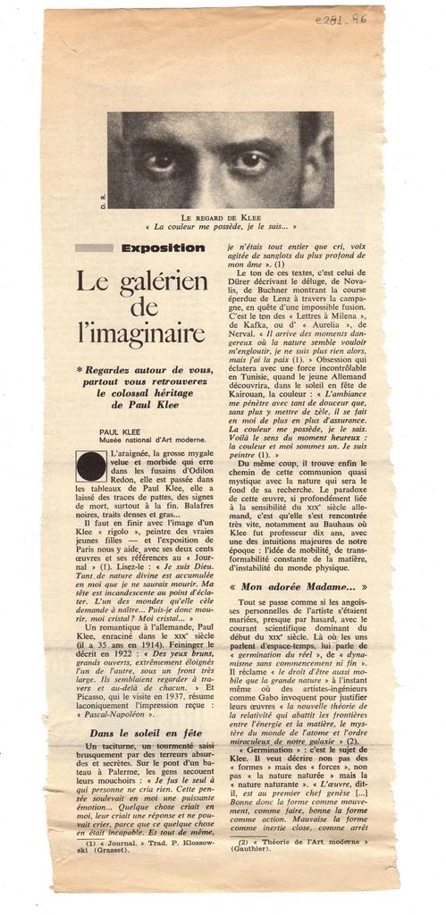 “Le galérien de l’imaginaire”