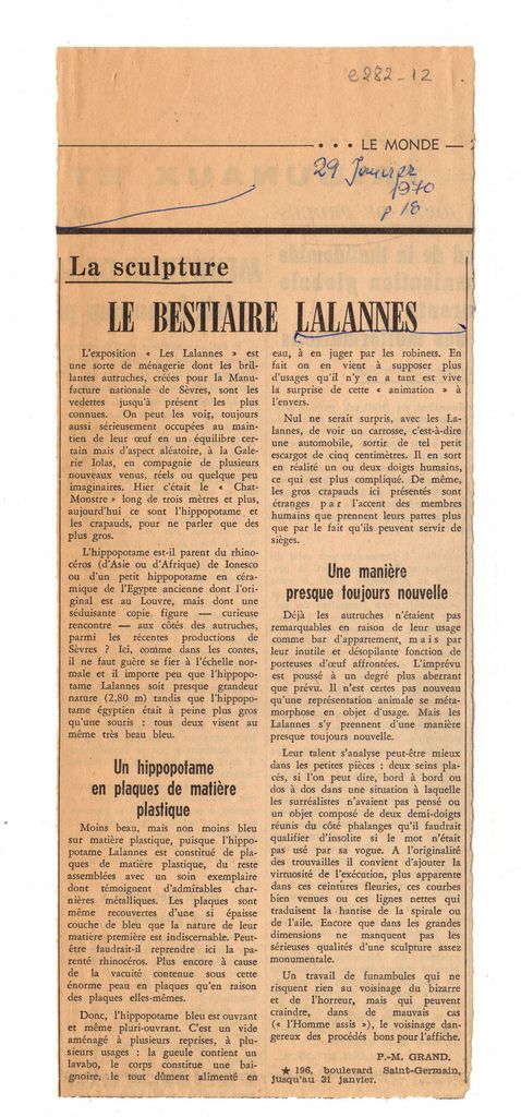 “Le bestiaire Lalannes”