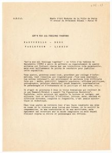 Έκθεση “Let’s mix alla feelings together. Baruchello- Erro- Fahlström- Liebig”