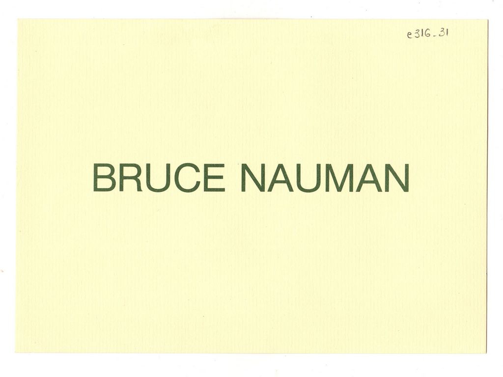 Έκθεση Bruce Nauman
