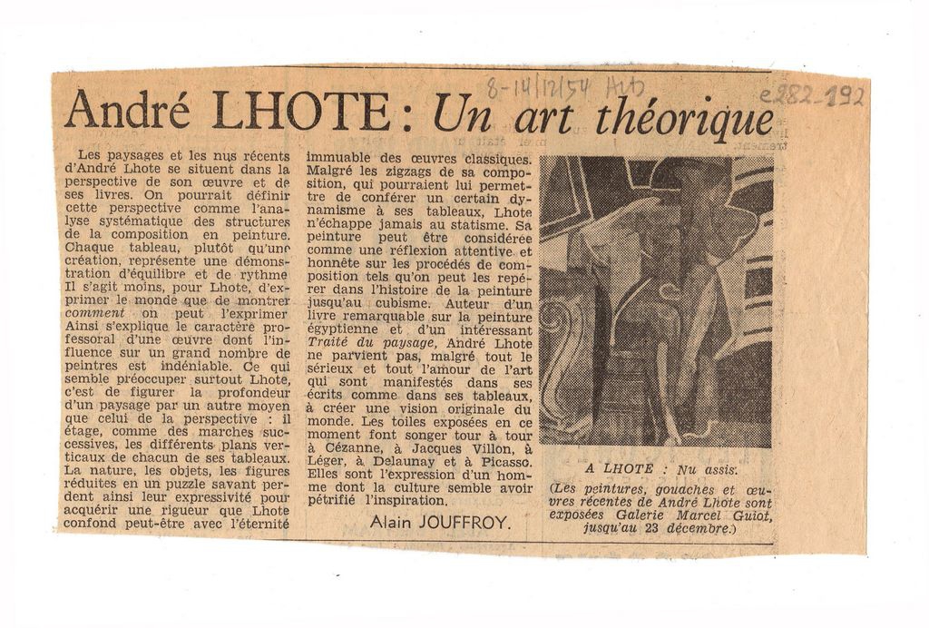“André Lhote: Un art théorique”