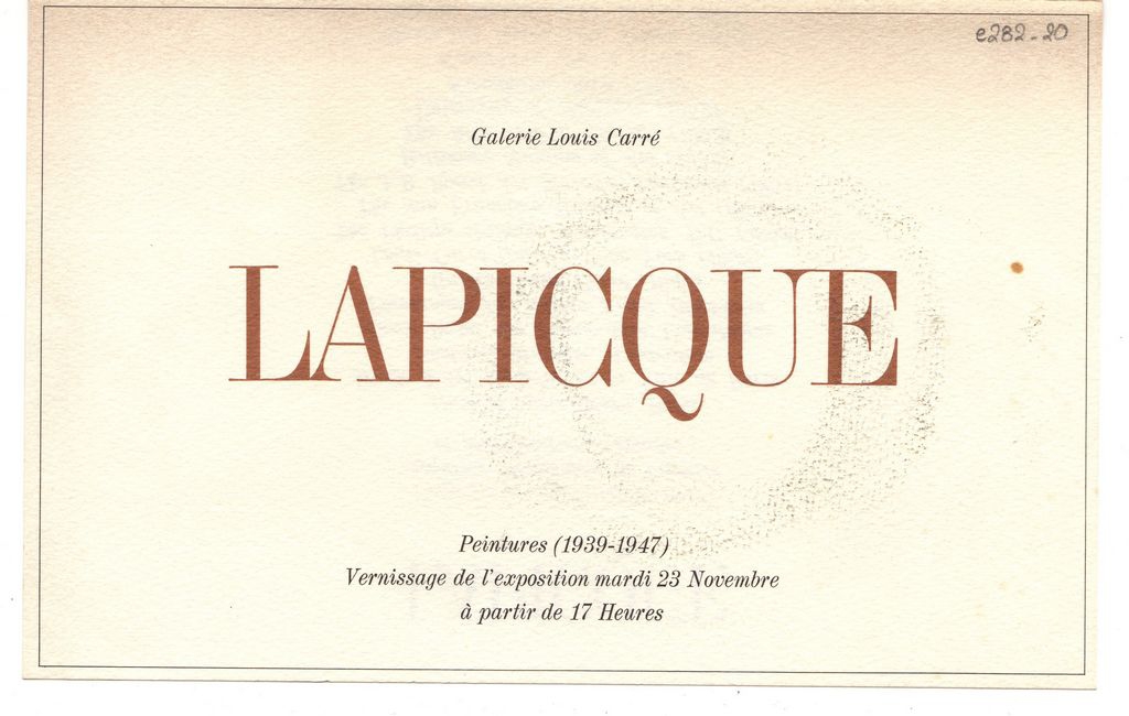 Έκθεση Charles Lapicque