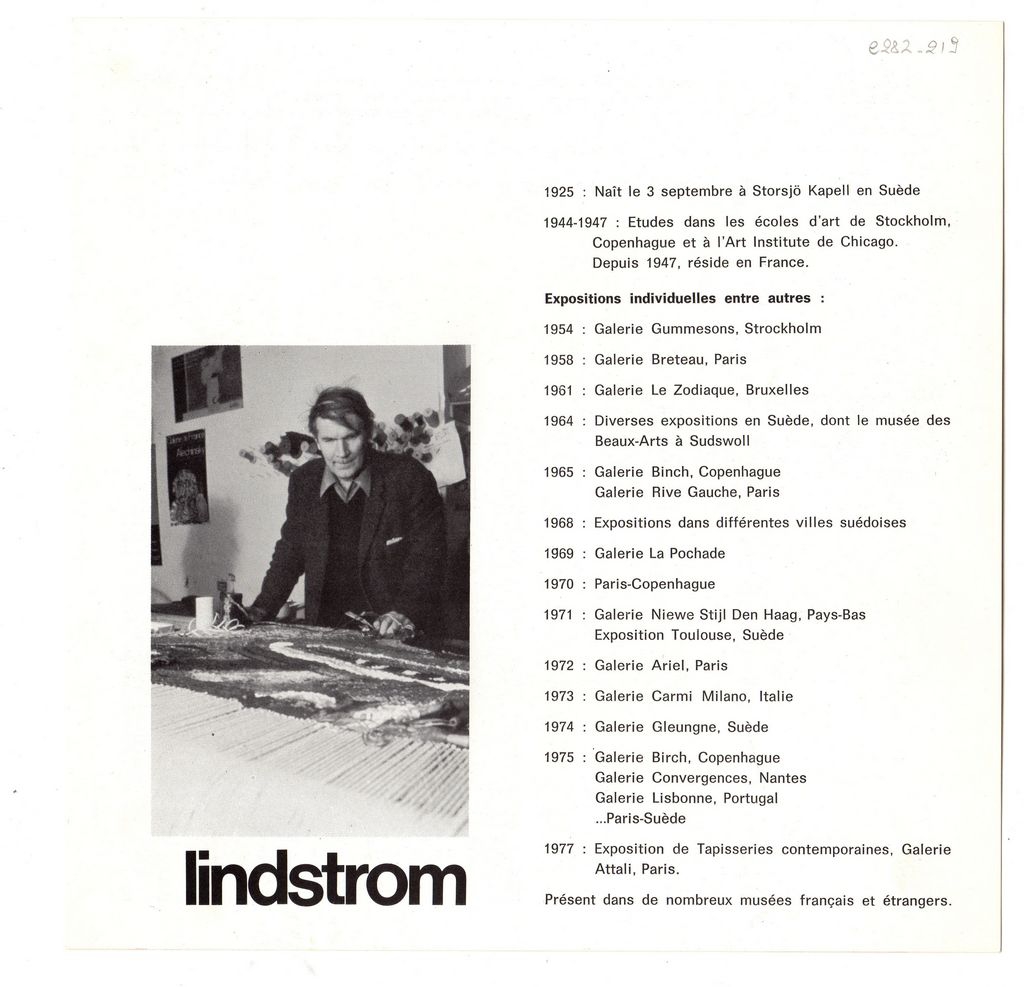 Βιογραφικό σημείωμα του Bengt Lindström