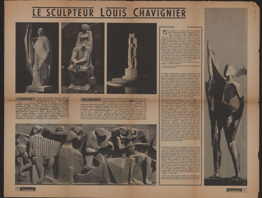 “Le sculpteur Louis Chavignier”