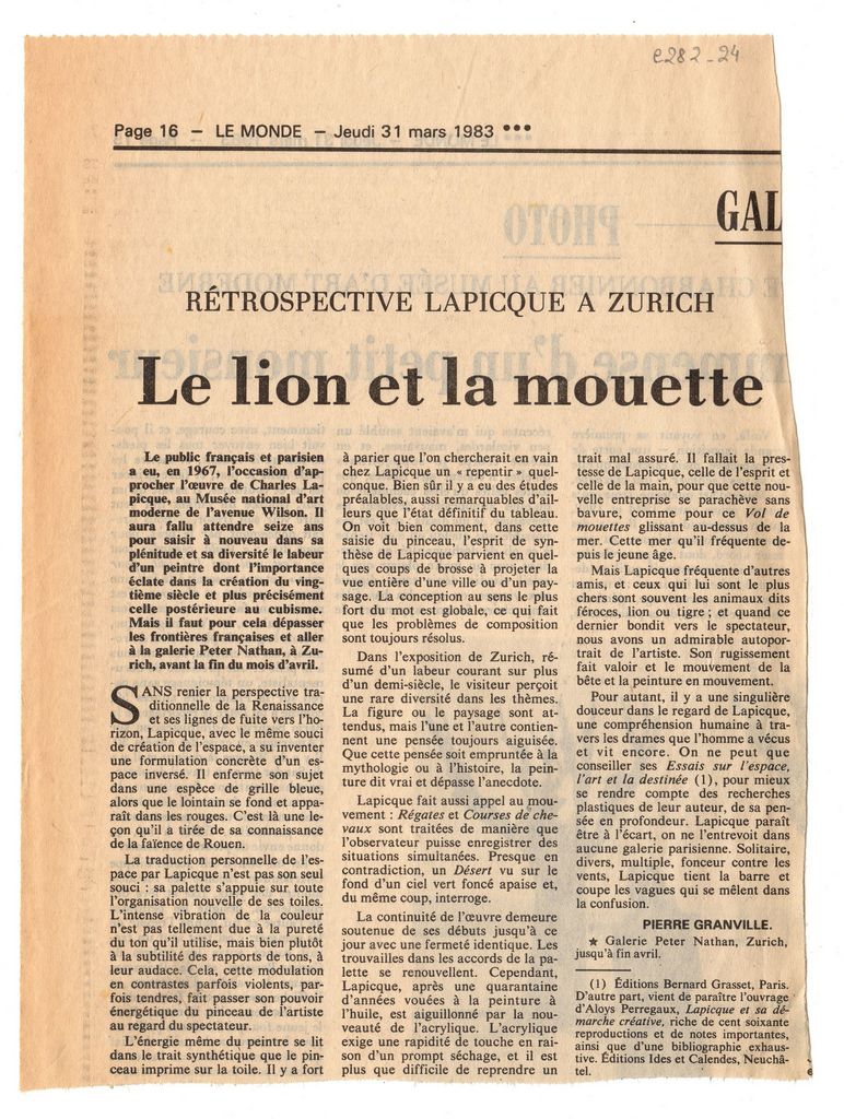 “Le lion et la mouette”