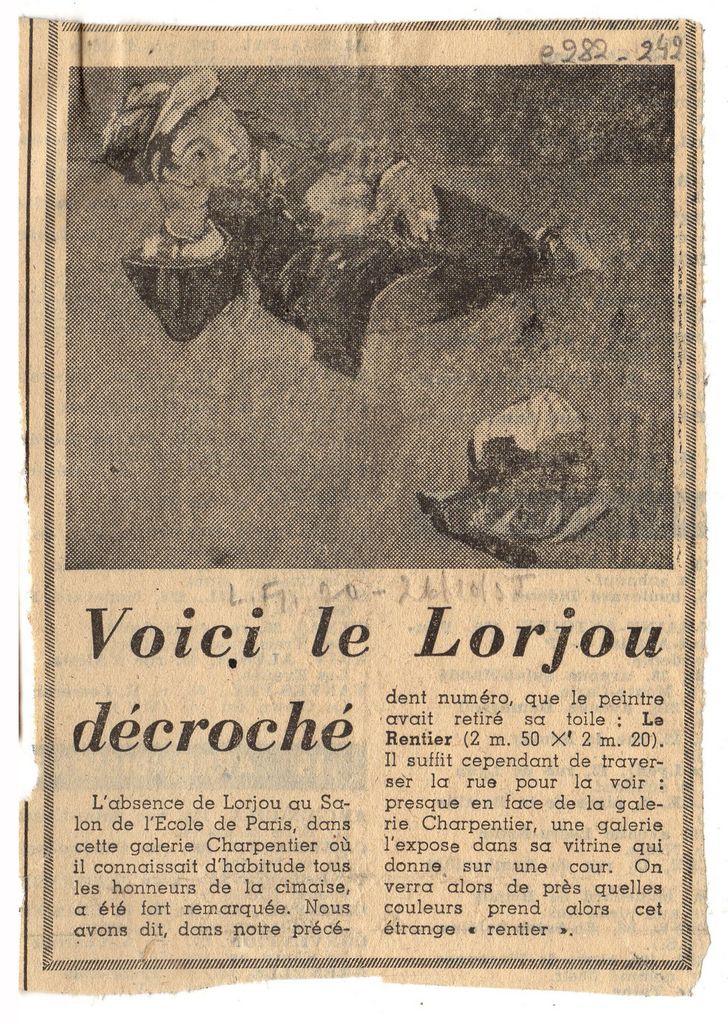 “Voici le Lorjou decroché”