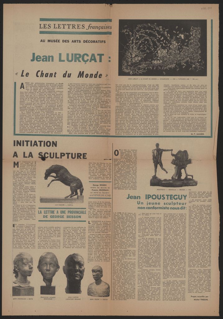 “Au Musée des Arts Décoratifs Jean Lurçat: ‘Le Chant du Monde'”