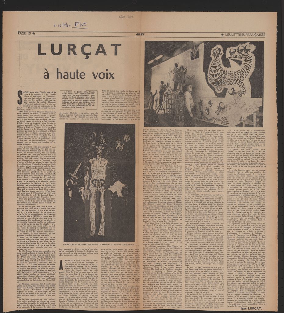 “Lurçat à haut voix”
