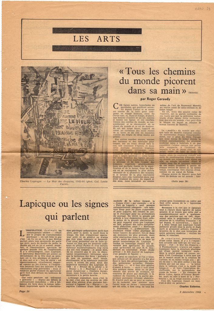 “Tous les chemins du monde picorent dans sa main”