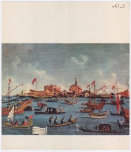 Αναπαραγωγή έργου του G. Bella [“La visita del doge a San Niccolò dopo lo Sposalizio del Mare”]