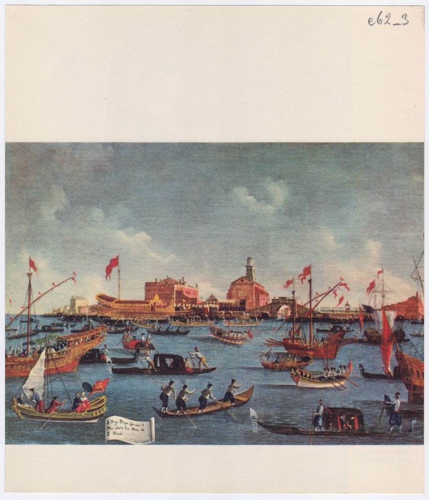 Αναπαραγωγή έργου του G. Bella [“La visita del doge a San Niccolò dopo lo Sposalizio del Mare”]