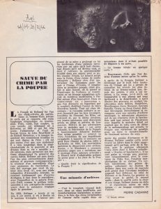 «Sauve du crime par la poupée»