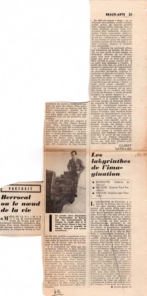 “Berrocal ou le noeud de la vie”