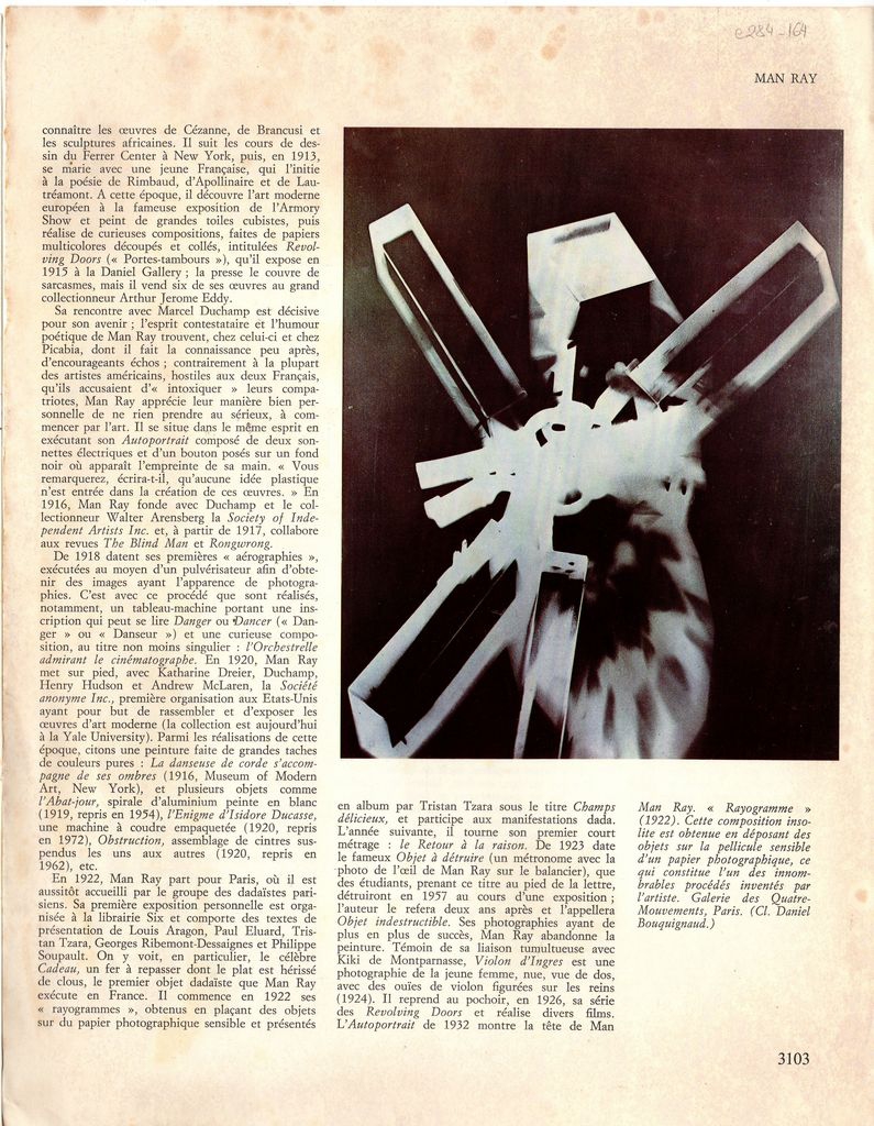 Άρθρο για τον Man Ray