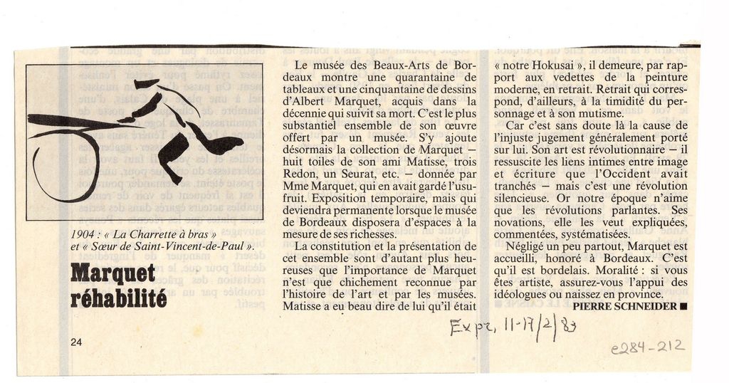 “Marquet réhabilité”