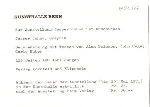 Έκθεση Jasper Johns “Die Graphik”