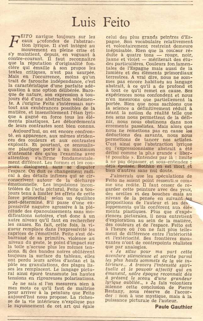 “Luis Feito”