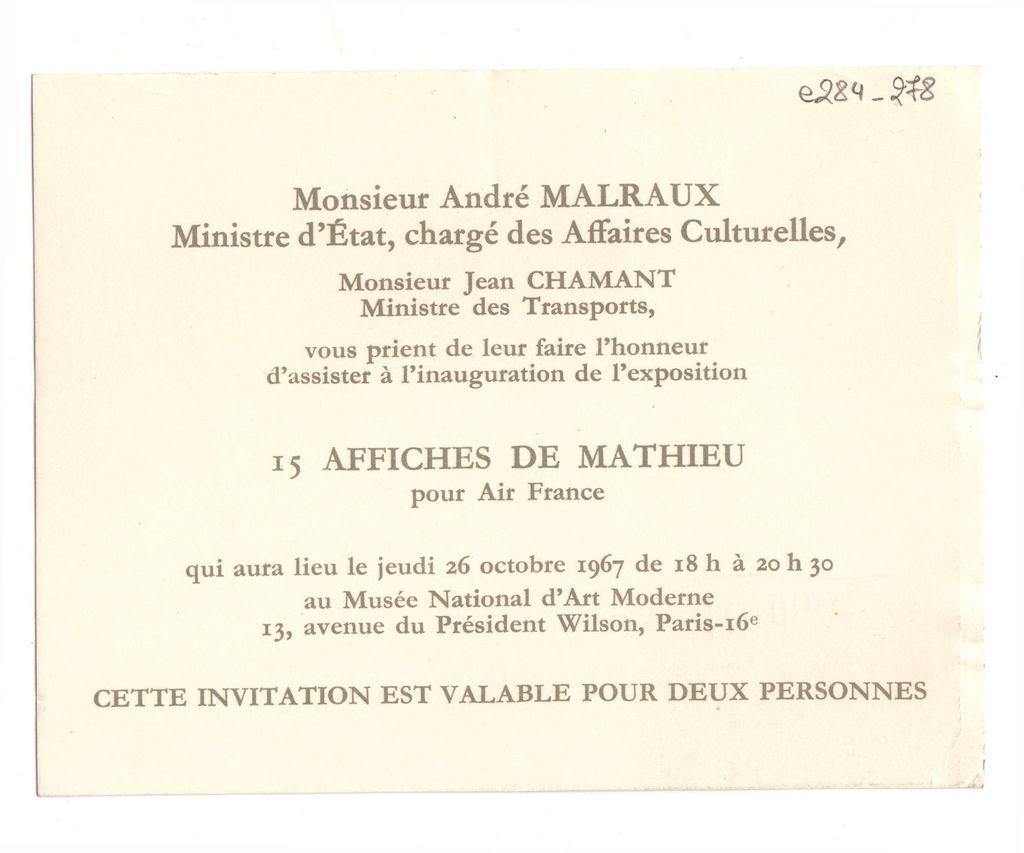 Έκθεση “15 affiches de Mathieu pour Air France”