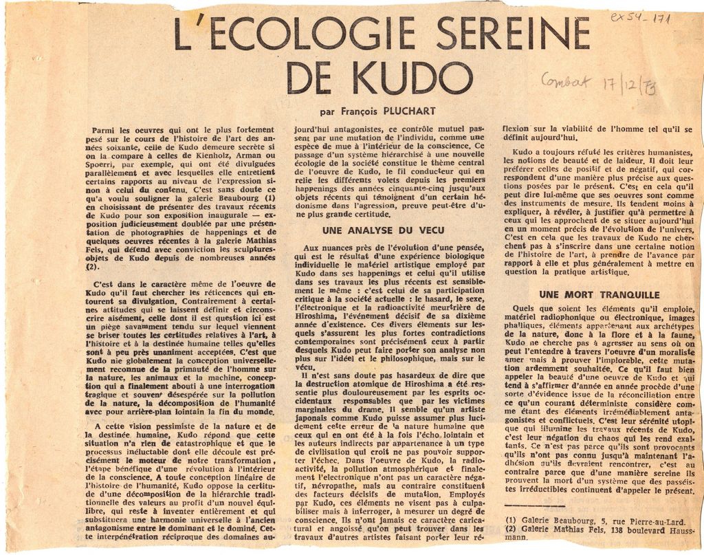 “L’ ecologie sereine de Kudo”