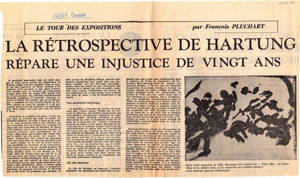 “La retrospective de Hartung répare une injustice de vingt ans”