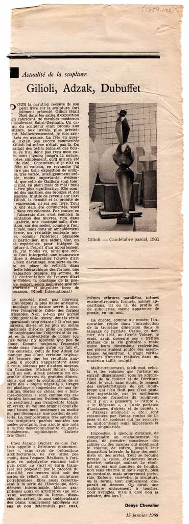 “Gilioli, Adzak, Dubuffet”