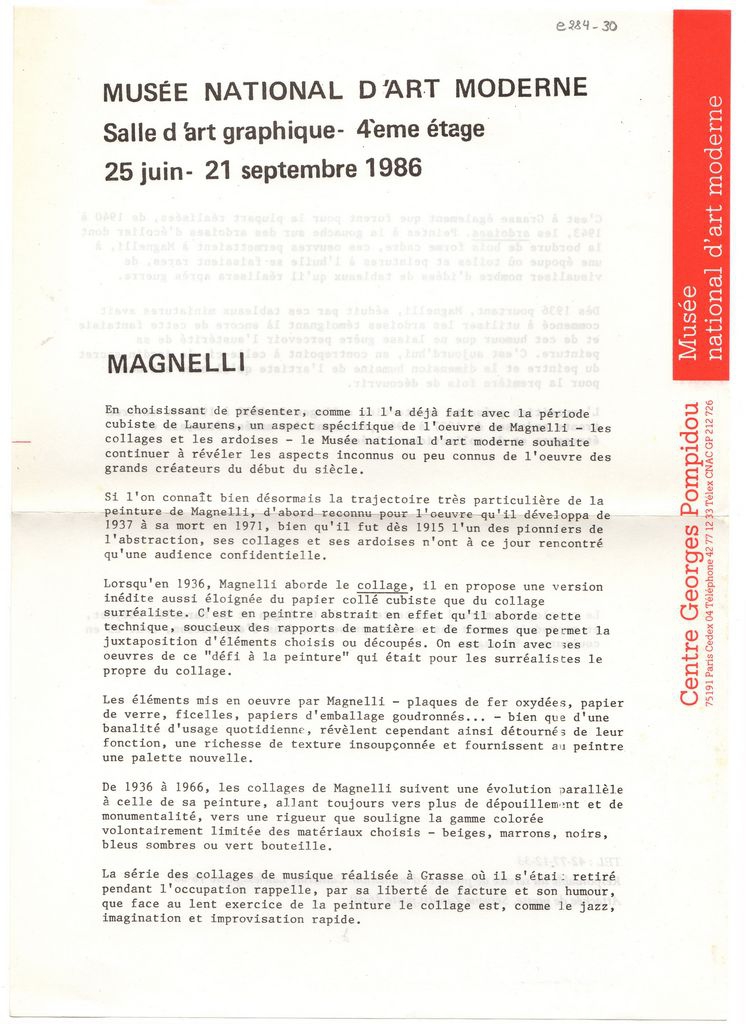 Έκθεση “Magnelli. Ardoises et collages”