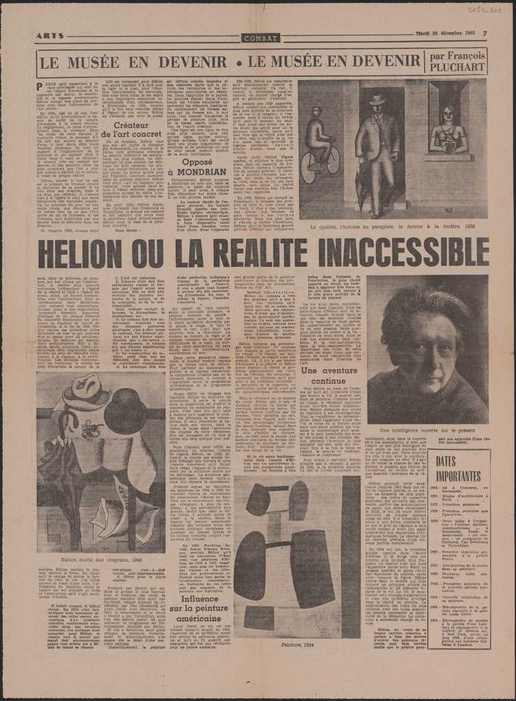 “Hélion ou la realité inaccessible”